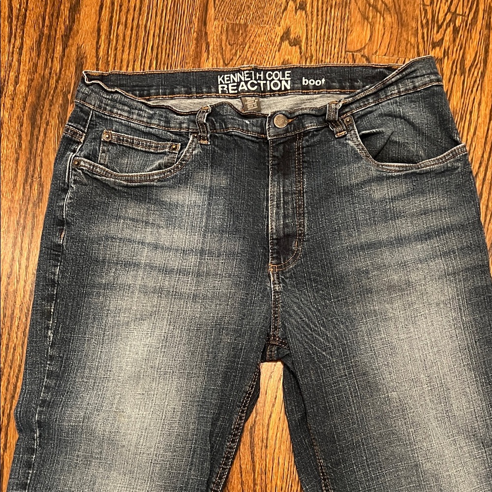 Kenneth Cole Reaction Men's Dark Wash Bootcut Jeans